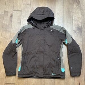 Orage women’s ski snowboard winter jacket coat M / L brown prime technology
